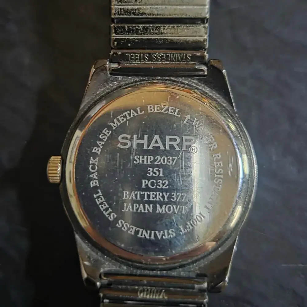 Sharp Quartz Water Resistant Analog Watch with Date